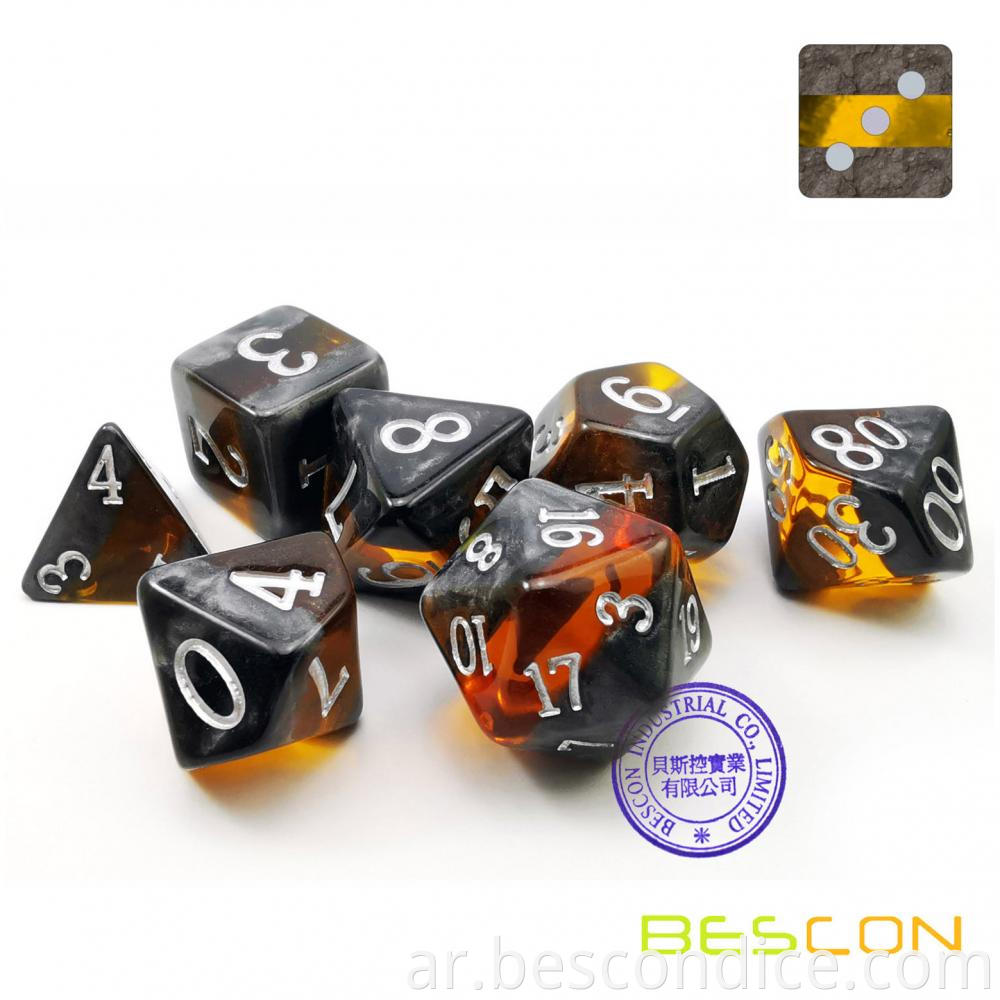 Dungeons And Dragons Amber Stone Dice 3